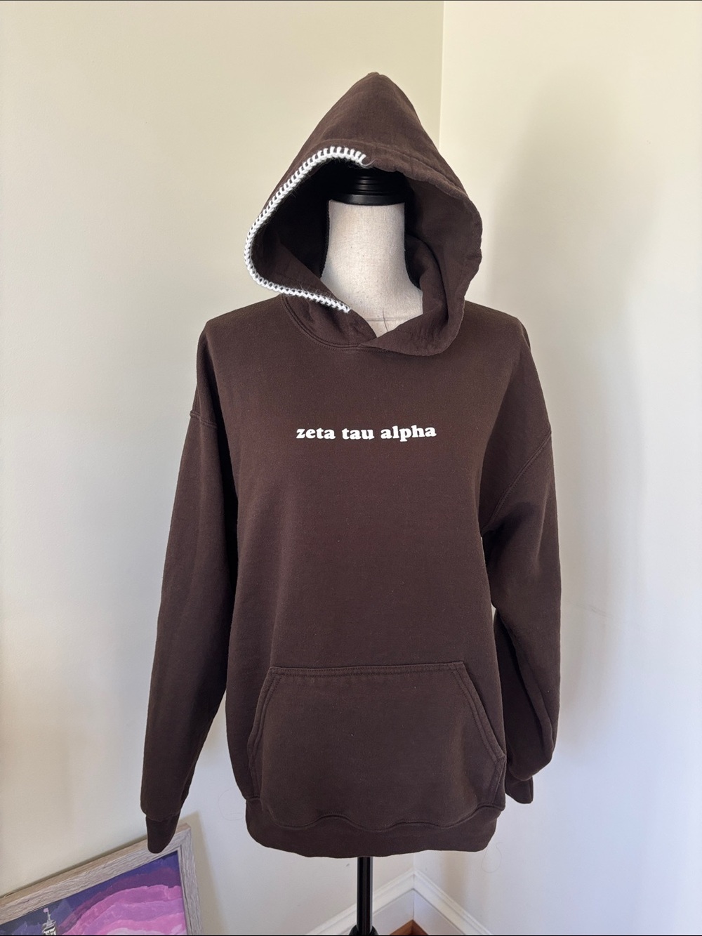 Brown Hoodie Sweatshirt Large